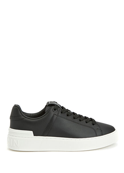 B-Court Siyah Beyaz Kadın Deri Sneaker