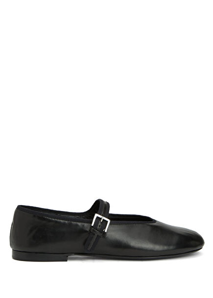 Boheme Black Leather Ballet Flats