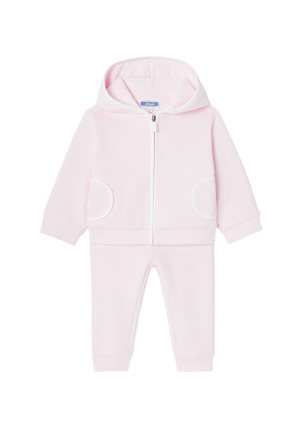 Pink Pique Baby Girl Tracksuit Set