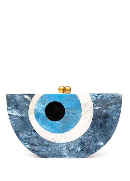 Evil Eye Clutch Mother Of Pearl Kadın El Çantası
