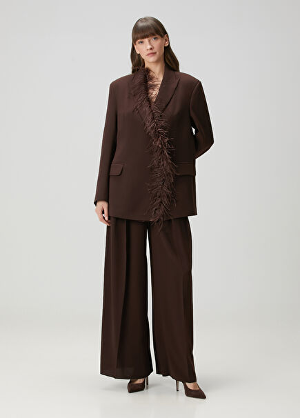 Greta Brown Crepe Pants