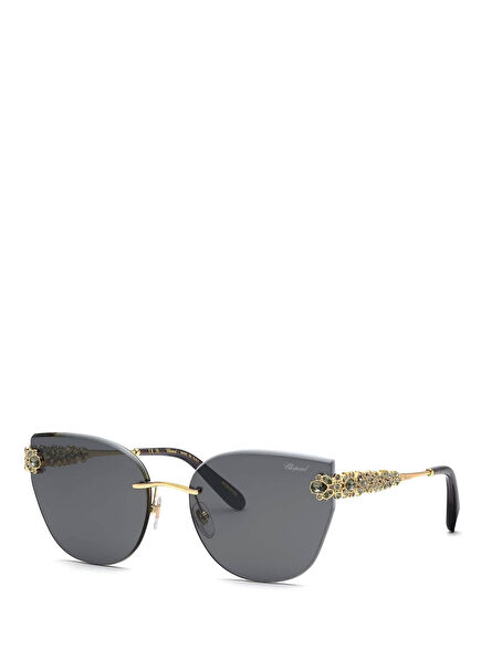 SCHL058 Cat Eye Metal Gold Color Women's Sunglasses