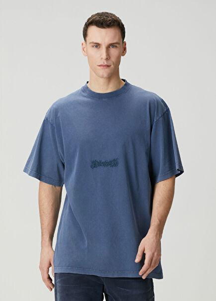 Mavi Logo Nakışlı T-shirt
