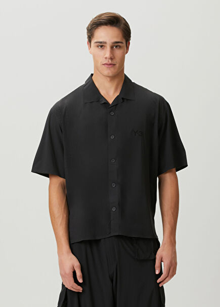 Black Ultralight Woven Short Sleeve Shirt