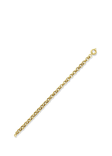 Çift Halka Zincir 14 Ayar Altın Kadın Bileklik