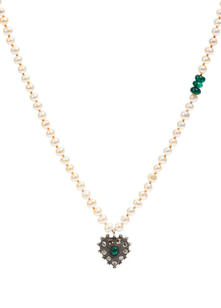 Diamond Detail Women's Silver Necklace