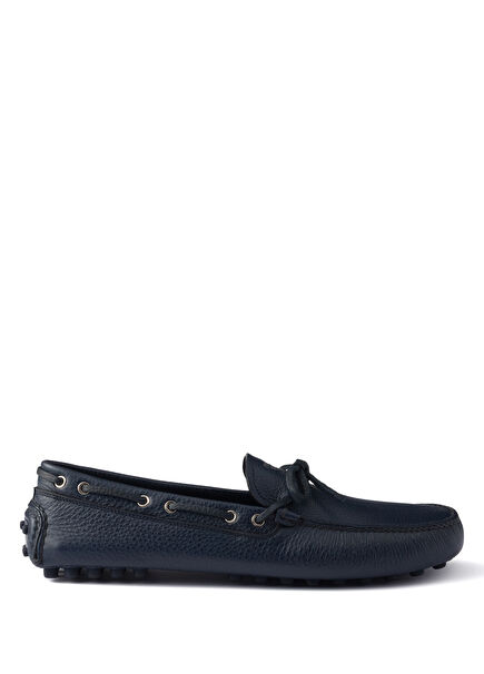 Driver Blue Leather Men's Loafers
