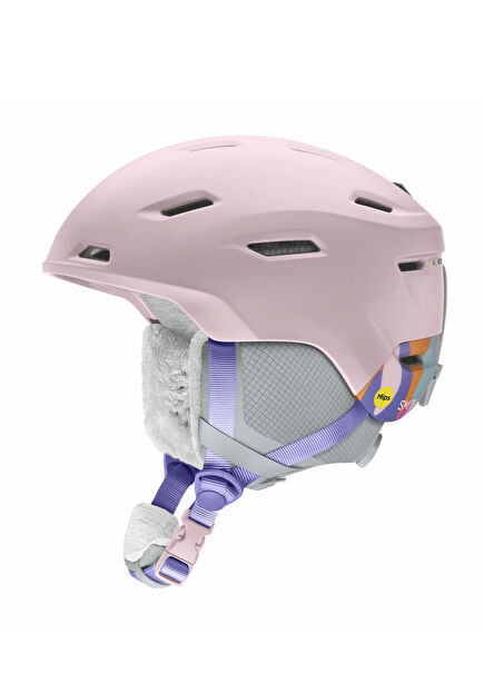 Descend Jr Mips® Matte Carnation Puzzzle Unisex Kids Ski Helmet