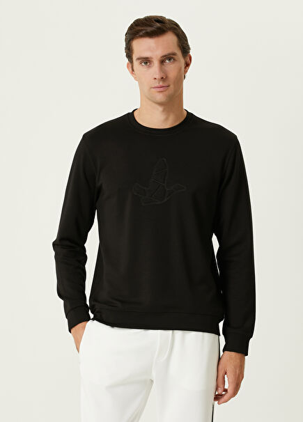 Black Logo Detailed Sweatshirt