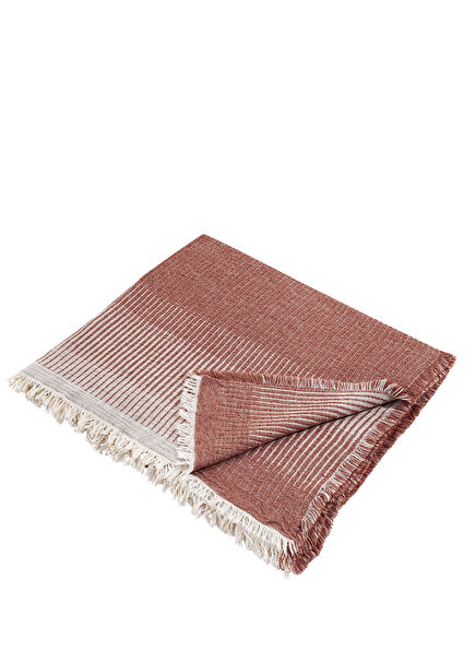 Amaya Los Red Fringed Sofa Cover 95x170 cm