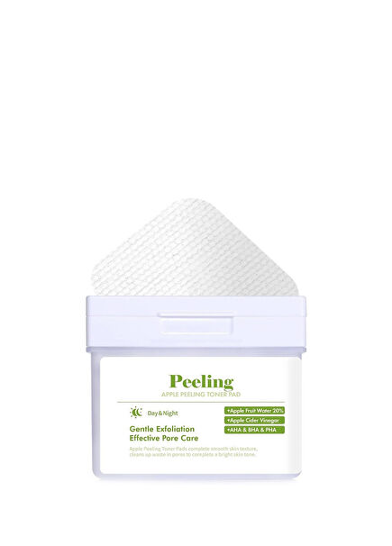Elma Özlü Gözenek Temizleyici Aydınlatıcı Peeling Tonik 80'li Toner Pedi 