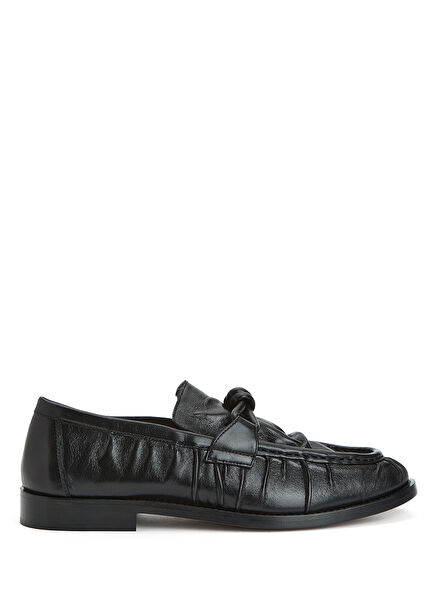 Astaire Siyah Kadın Deri Loafer