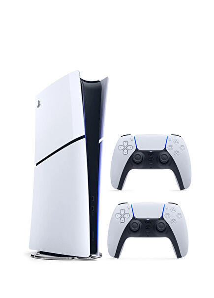 PlayStation 5 1TB Slim Digital Edition Gaming Console + 2nd PS5 Controller White