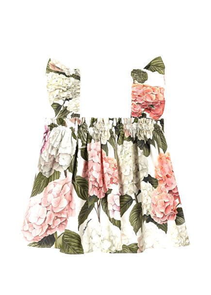 Multicolored Floral Pattern Girl's Dress