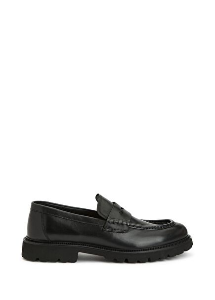 Siyah Erkek Deri Loafer