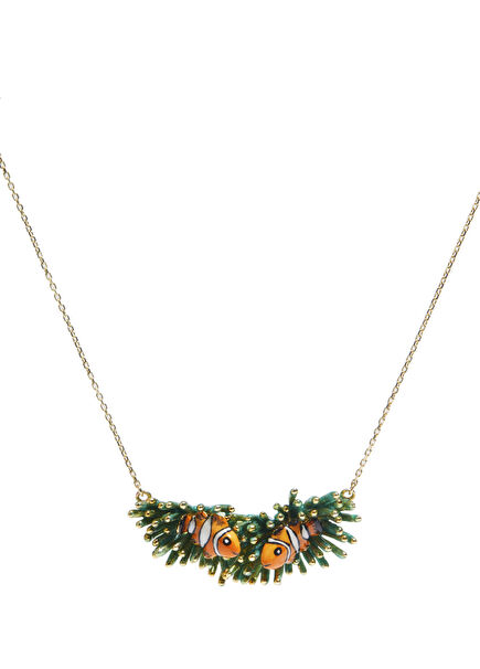 Fish Detailed Women's Gold Necklace