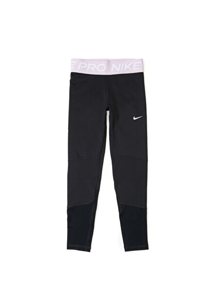 Pro Dri-Fit Black Silver Girls Leggings