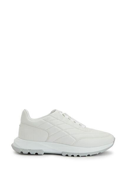 White Men's Leather Sneakers