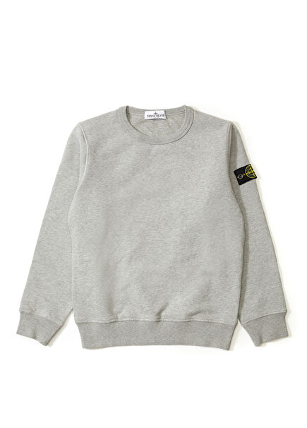 Grey Logo Detailed Boys' Sweatshirt