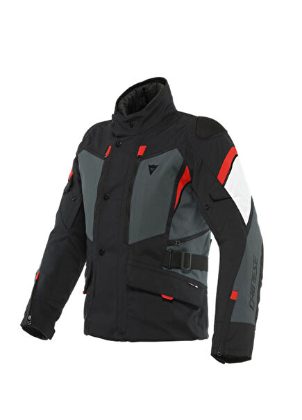 Carve Master 3 Black Ebony Lava Red Gore-Tex Men's Motorcycle Jacket