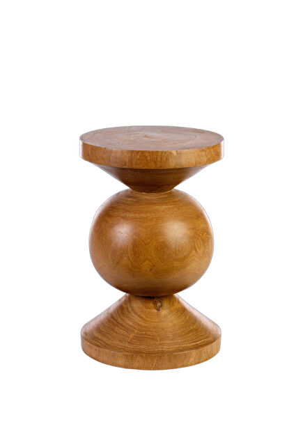 Stool Ball Wooden Puff