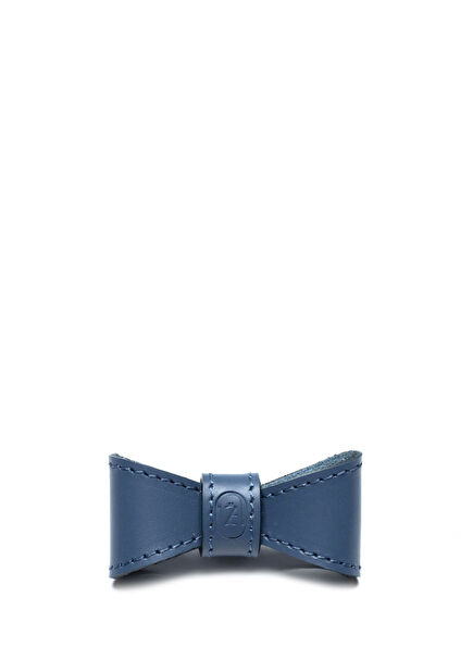 Navy Leather Bow Tie for Small Breed Dogs and Cats