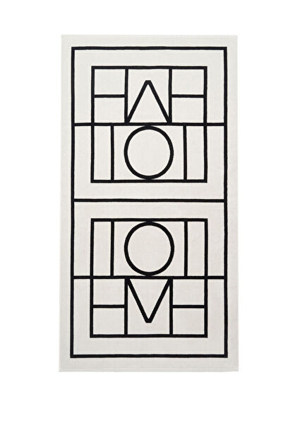 Black Organic Cotton Beach Towel