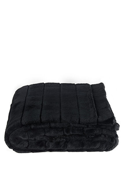 Siyah Throw Dekoratif Battaniye 140 x 190 cm  