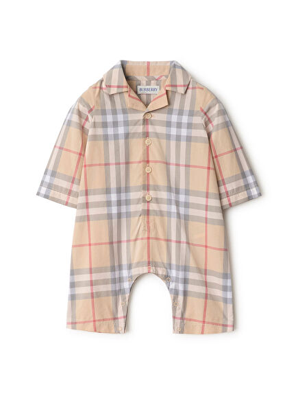 Beige Unisex Baby Jumpsuit