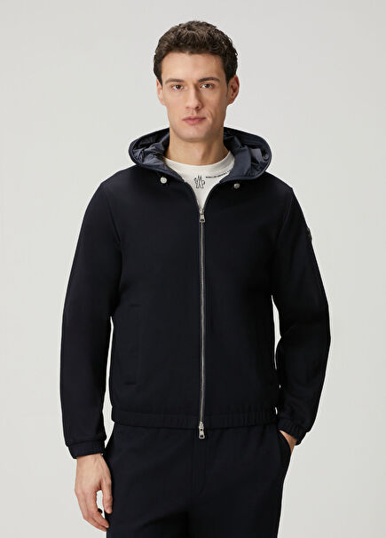 Lacivert Kapüşonlu Sweatshirt