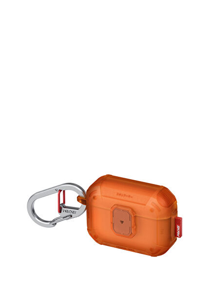 AirPods Pro 3 Mecha Airbag Kilitli Turuncu Kulaklık Kılıfı