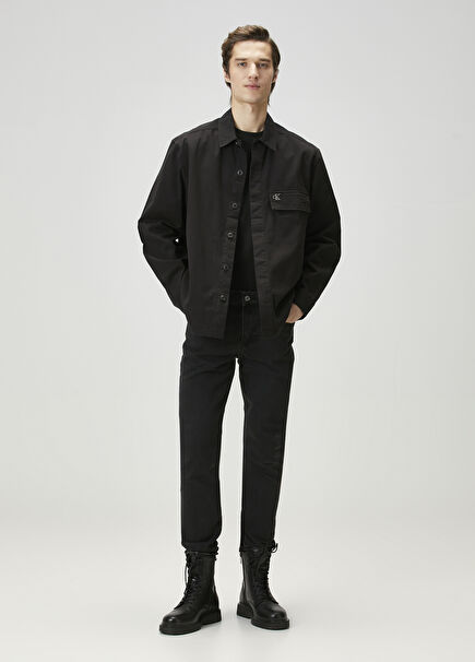 Slim Taper Siyah Jean Pantolon