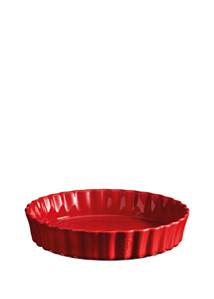 Red Ceramic Round Tart Quiche Flan Baking Dish 28 cm