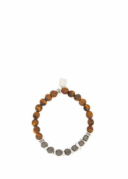 Brown Natural Stone Men's Bracelet