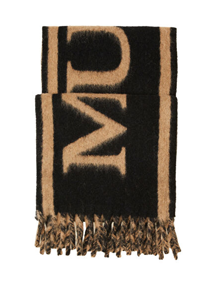 Black Brown Women's Wool Scarf