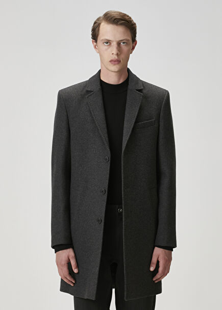 Anthracite Italian Wool Cachet Coat