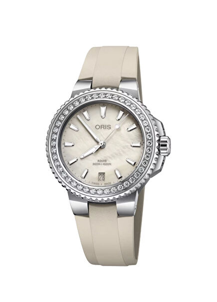 Aquis Date Diamonds Bej Kadın Kol Saati 01 733 7792 4956-07 4 19 61FC
