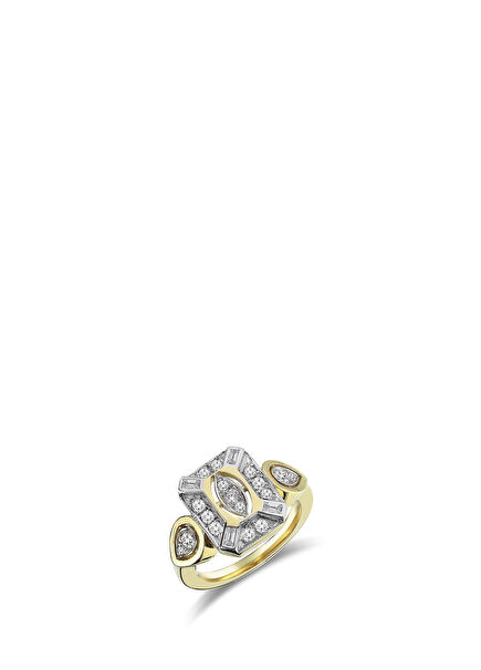 Focus Stone Women's Gold Ring