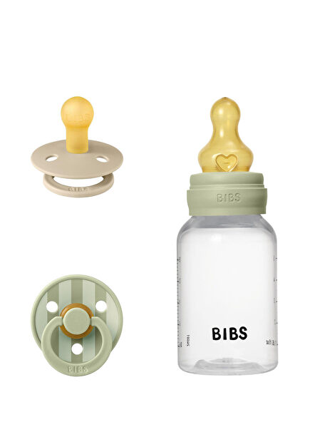 Baby Sprinkle Sage 0-6 Ay Kauçuk Emzik ve Biberon Seti