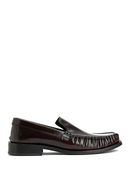 Burgundy Men's Leather Loafer