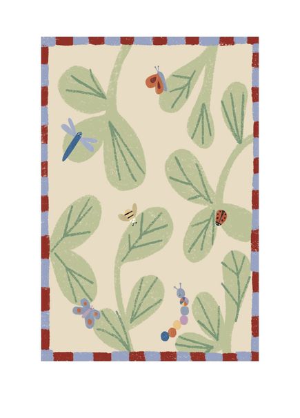 Leaflings Botanik Yeşil Çocuk Halısı 160 x 230 cm
