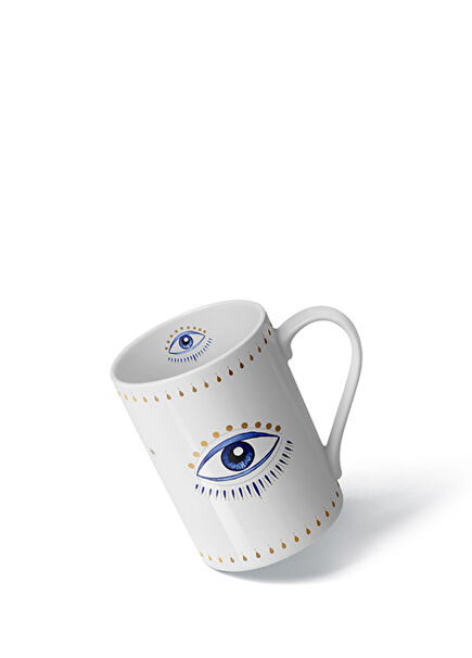 Spirit Eye Collection Porcelain Mug Decorated with 24 Karat Gold