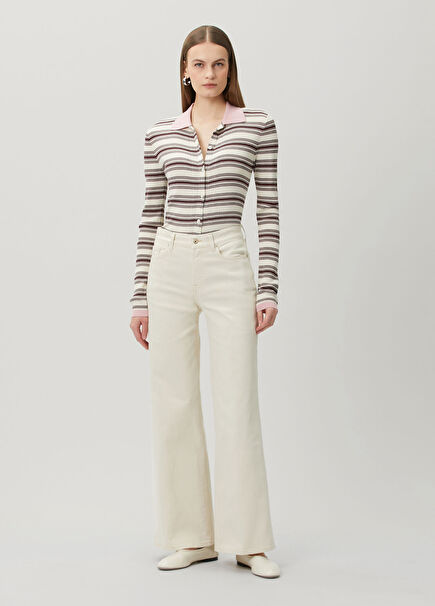 Tailorless Lotta Ekru Jean Pantolon