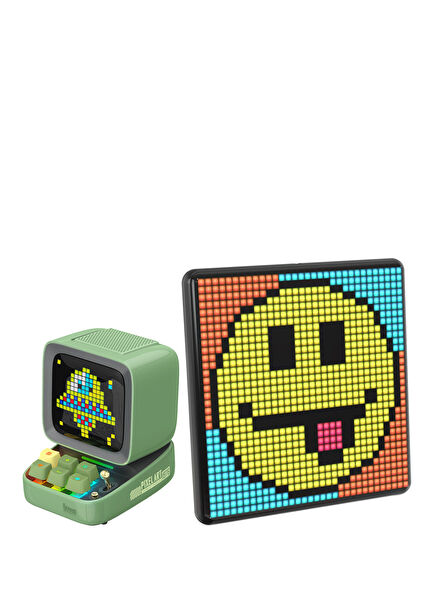 Ditoo Pro Yeşil Bluetooth Hoparlör ve Pixoo Max Led Ekran Seti