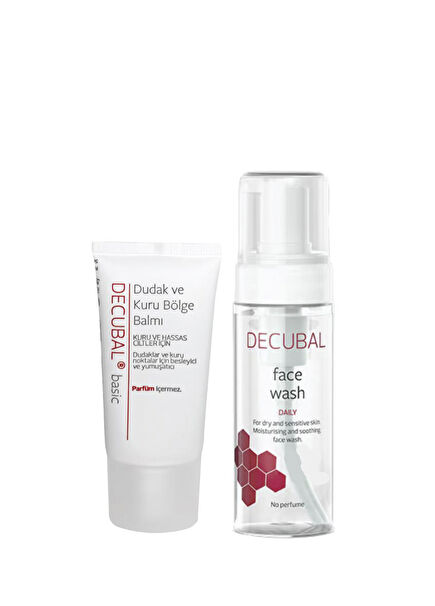Lip Balm and Face Wash Foam Repair Care Set for Dry and Very Dry Skins