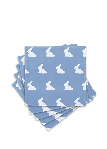 Mono Lapin Royal Blue Muslin 5-Pack Baby Shoulder Cloth 40x40 cm