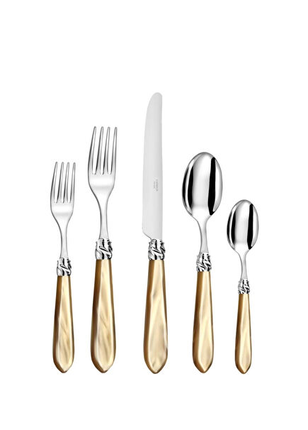 Diana Raw Mother-of-Pearl Steel 30 Piece Cutlery Set