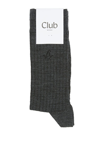 Anthracite Contrast Goose Men's Wool Socks