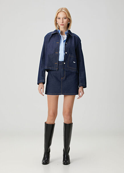 Mavi Mini Denim Etek