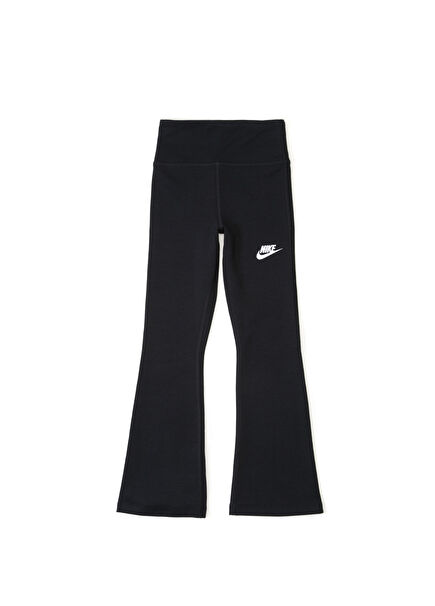 Sportswear Classic Black Silver Girls Leggings